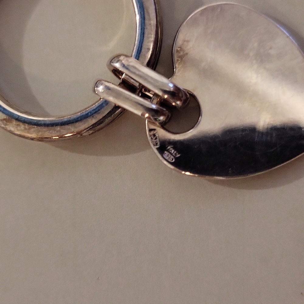 Sterling Silver Heart Keychain Med Size - Picture 4 of 4
